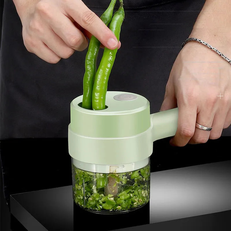 4-in-1 Electric Vegetable Cutter Set